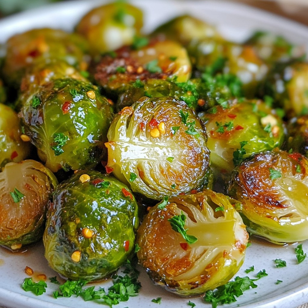 Honey Garlic Roasted Brussel Sprouts Easy Flavor Boost