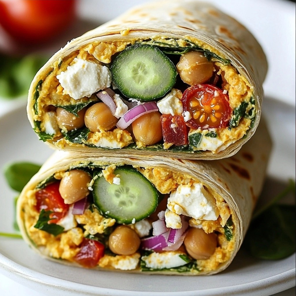 Make-Ahead Mediterranean Veggie Breakfast Wraps Delight