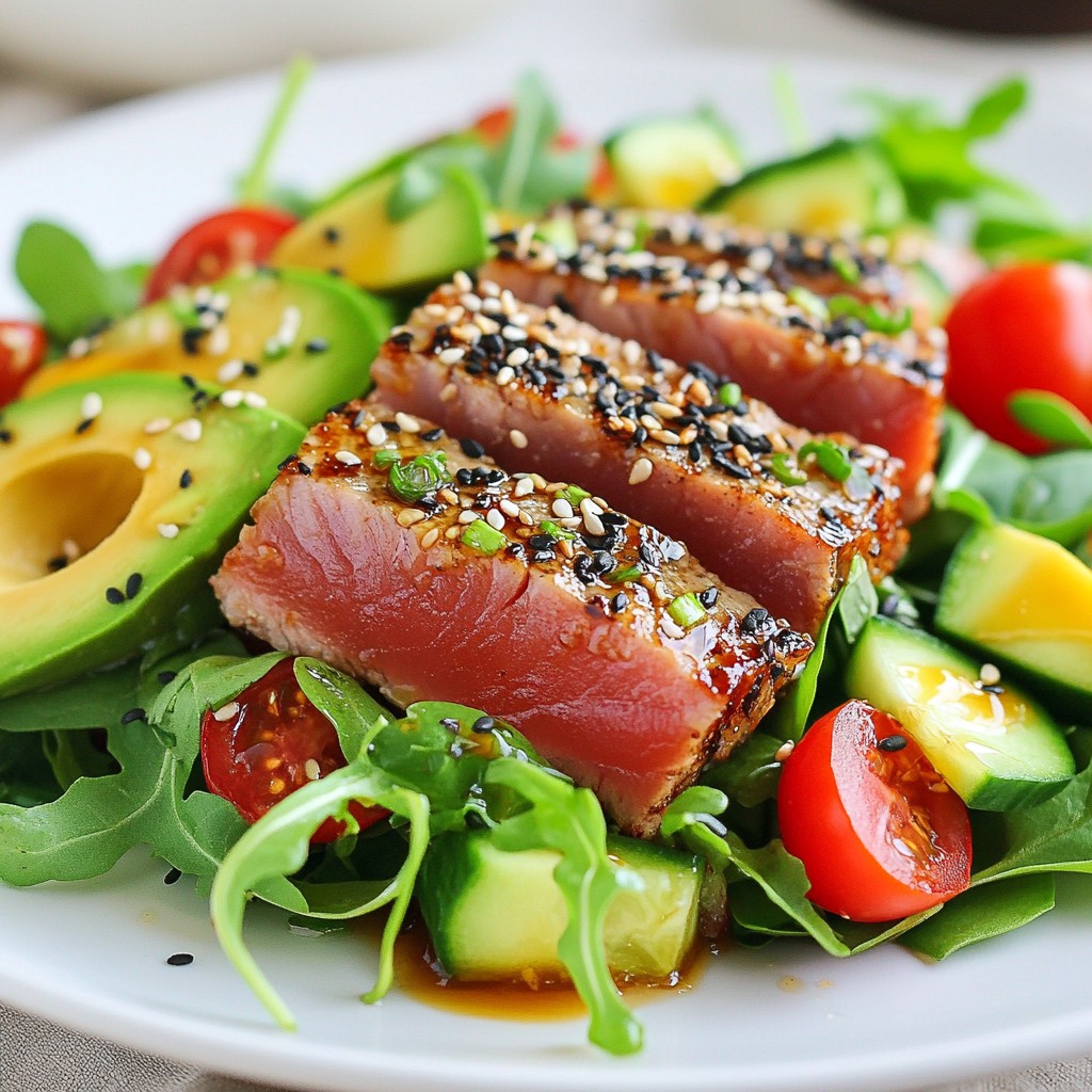 Sesame Crusted Ahi Tuna Salad Delightful and Fresh