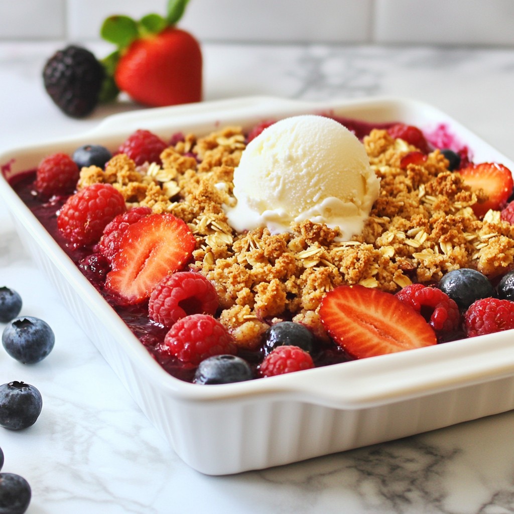 Triple Berry Crisp Delightful and Easy Dessert Recipe