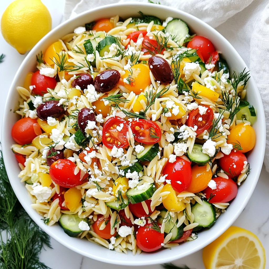 Greek Orzo Salad with Dill Fresh and Flavorful Dish