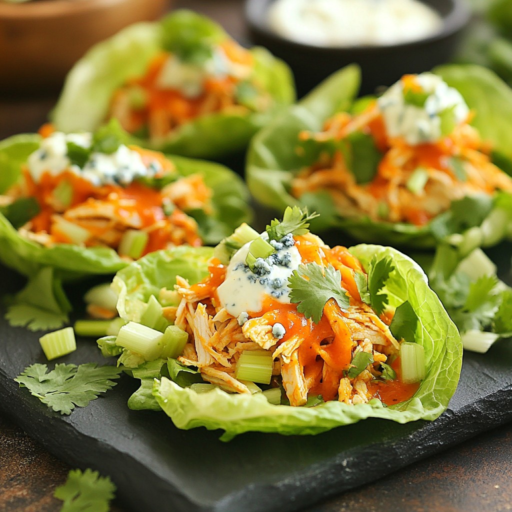 Savory Buffalo Chicken Lettuce Wraps Quick and Easy