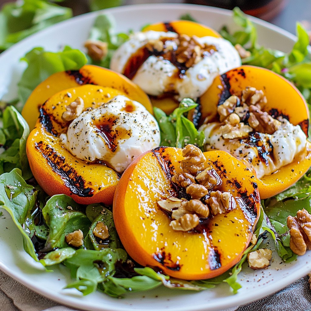 Grilled Peach Burrata Salad Fresh Summer Delight