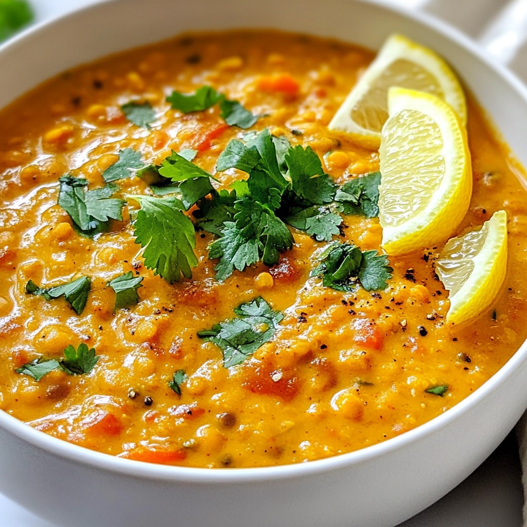 Creamy Coconut Lentil Curry Flavorful and Simple Dish