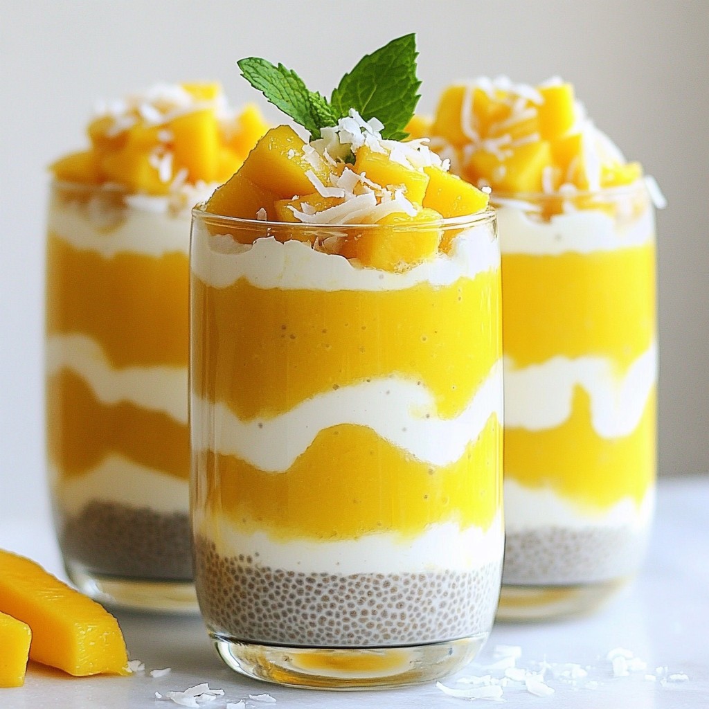 Tropical Mango Chia Pudding Refreshing and Healthy Snack