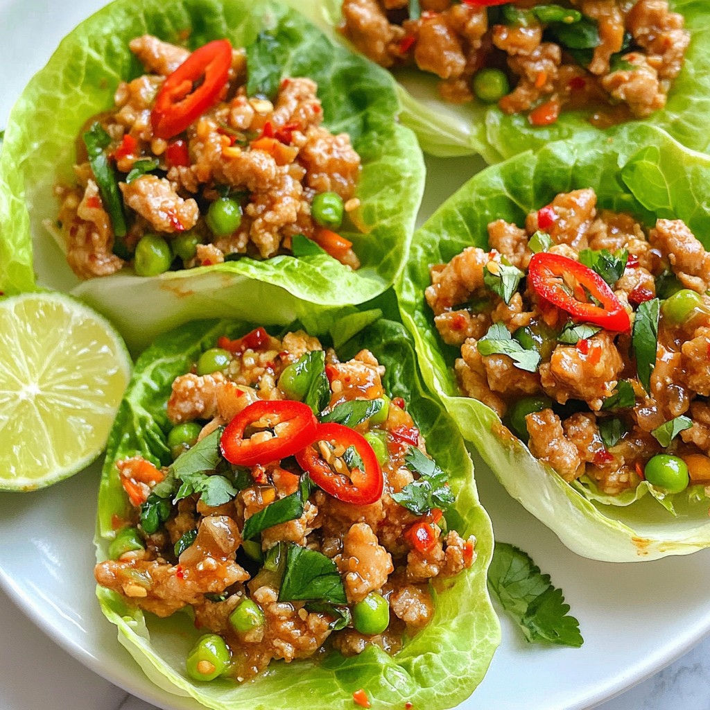Savory Thai Basil Chicken Lettuce Cups Recipe