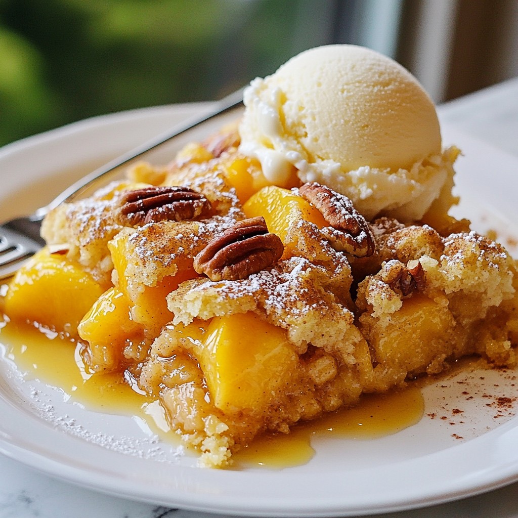 Peach Cobbler Dump Cake Simple and Tasty Delight