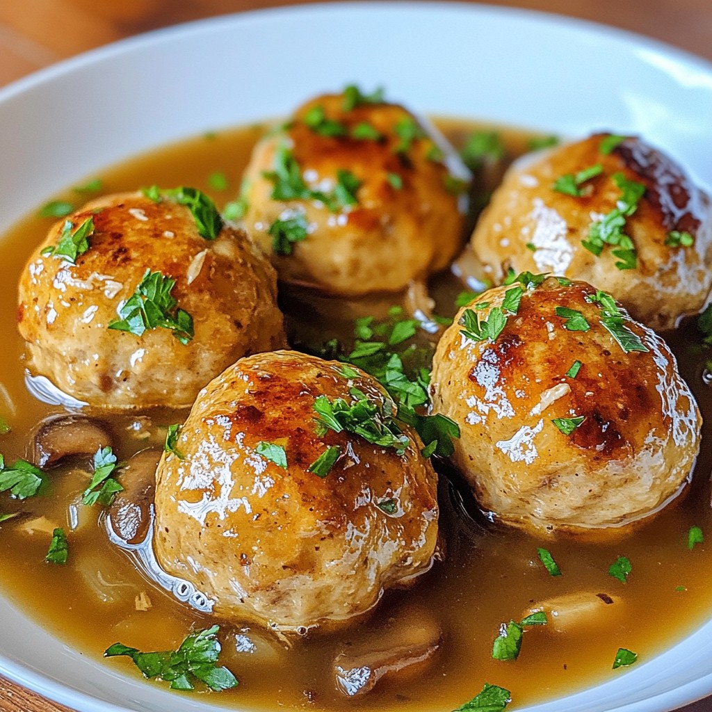 Chicken Marsala Meatballs Savory and Satisfying Meal