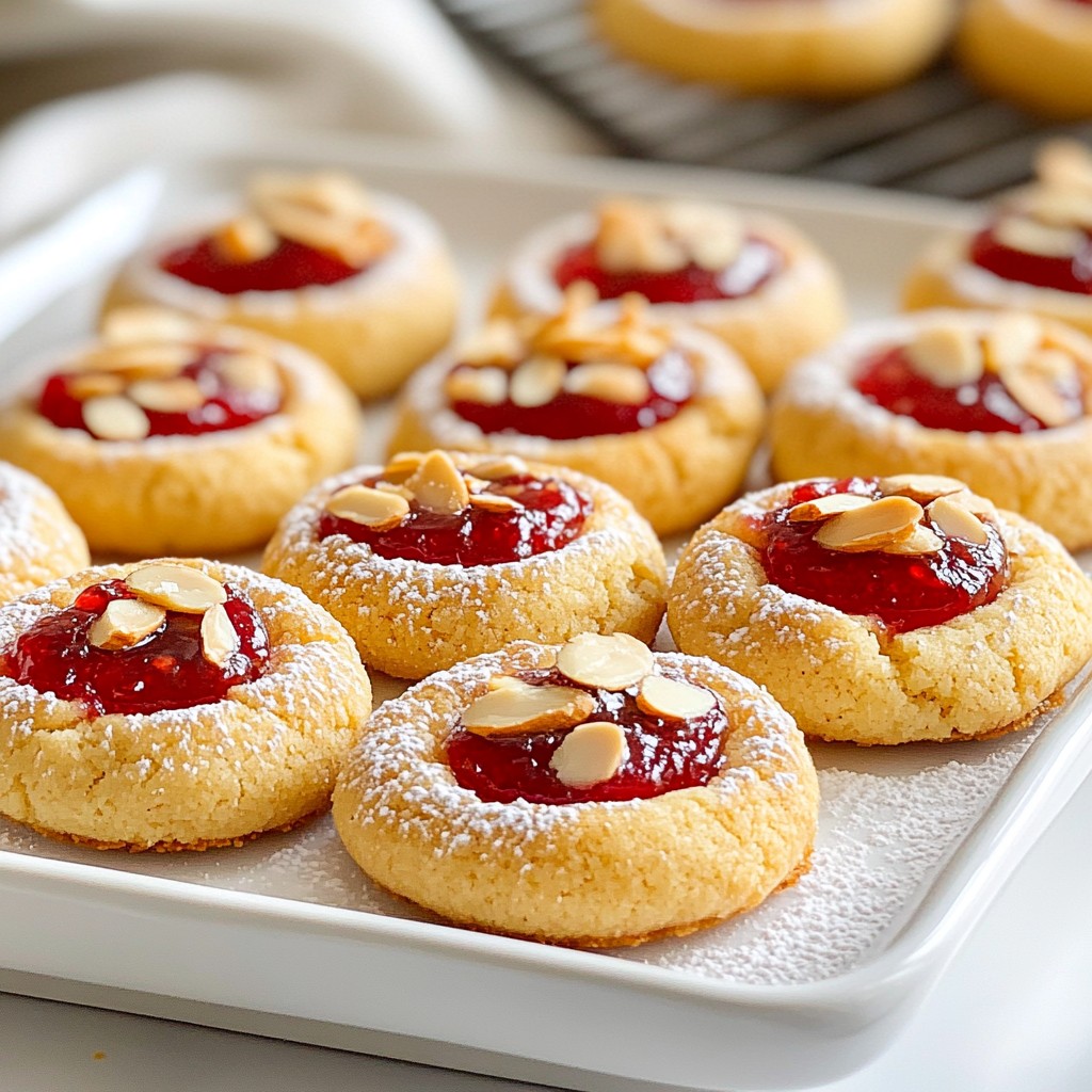 Raspberry Almond Thumbprint Cookies Delightful Treat
