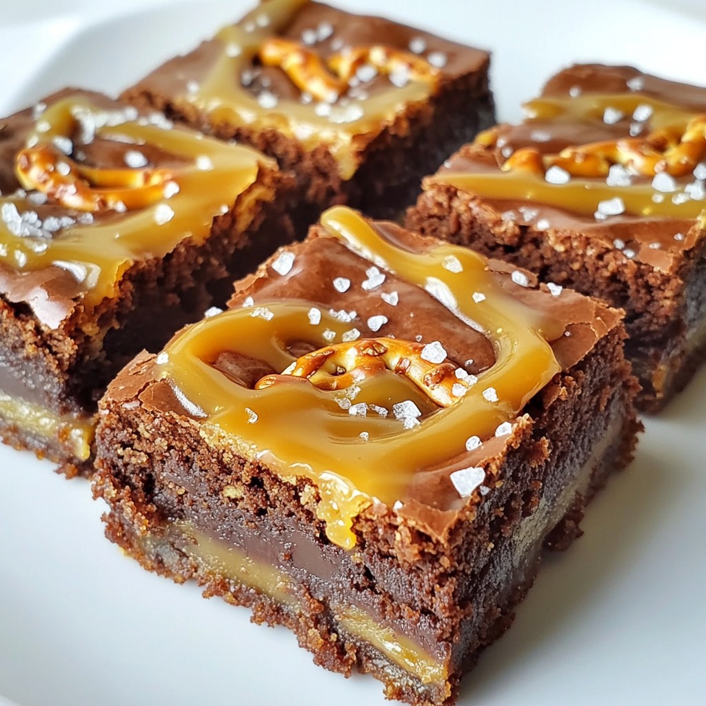 Salted Caramel Pretzel Brownies Irresistibly Decadent