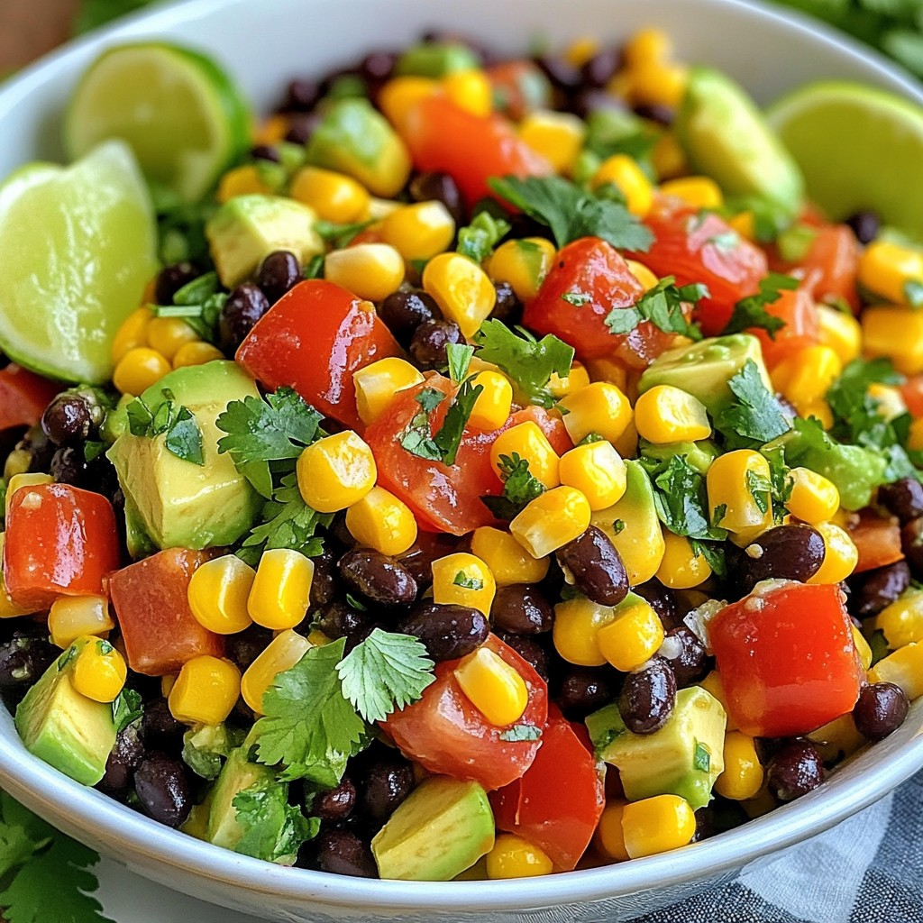 Fiesta Black Bean Corn Salad Flavorful and Fresh Dish