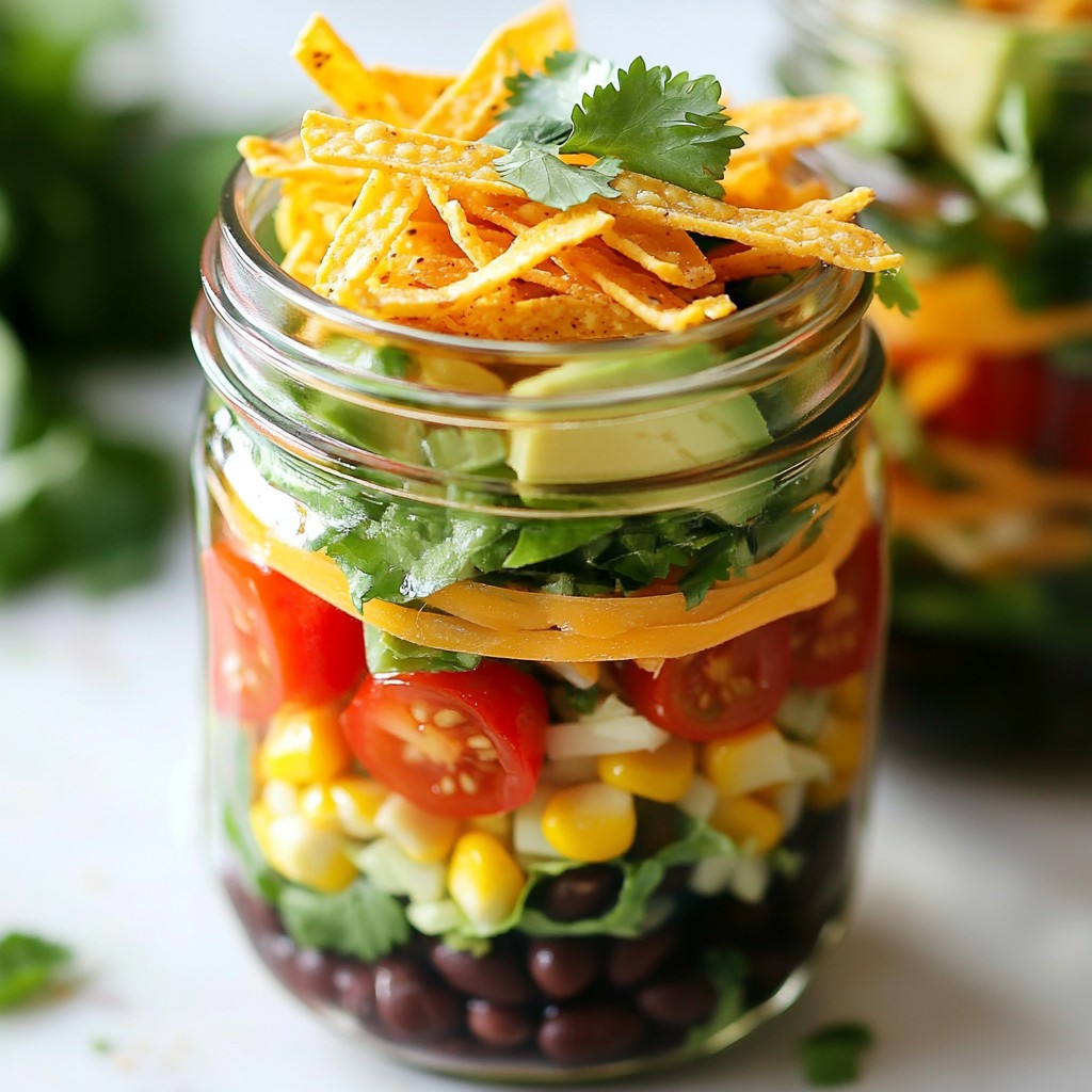 Fiesta Taco Salad in a Jar Easy and Tasty Recipe