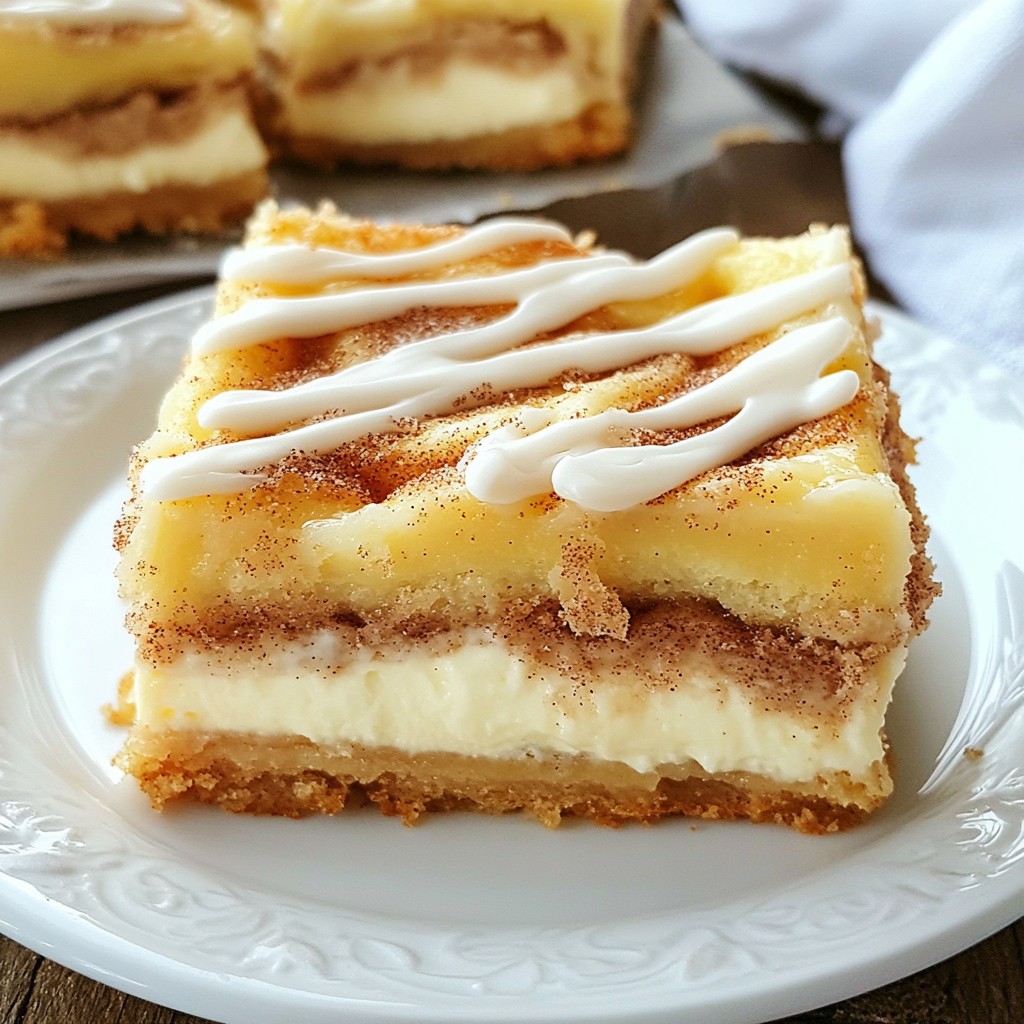 Cinnamon Roll Cheesecake Bars Easy and Delicious Treat