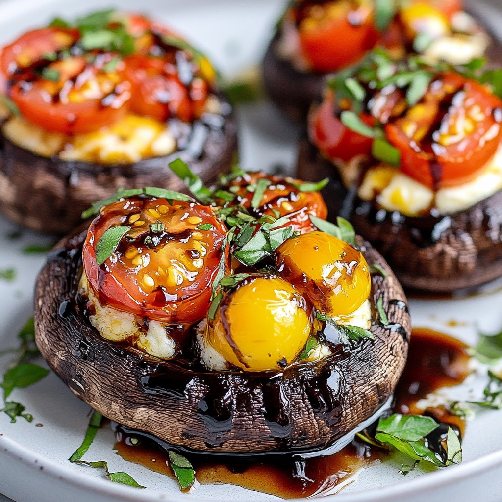 Caprese Stuffed Portobello Mushrooms Flavorful Delight