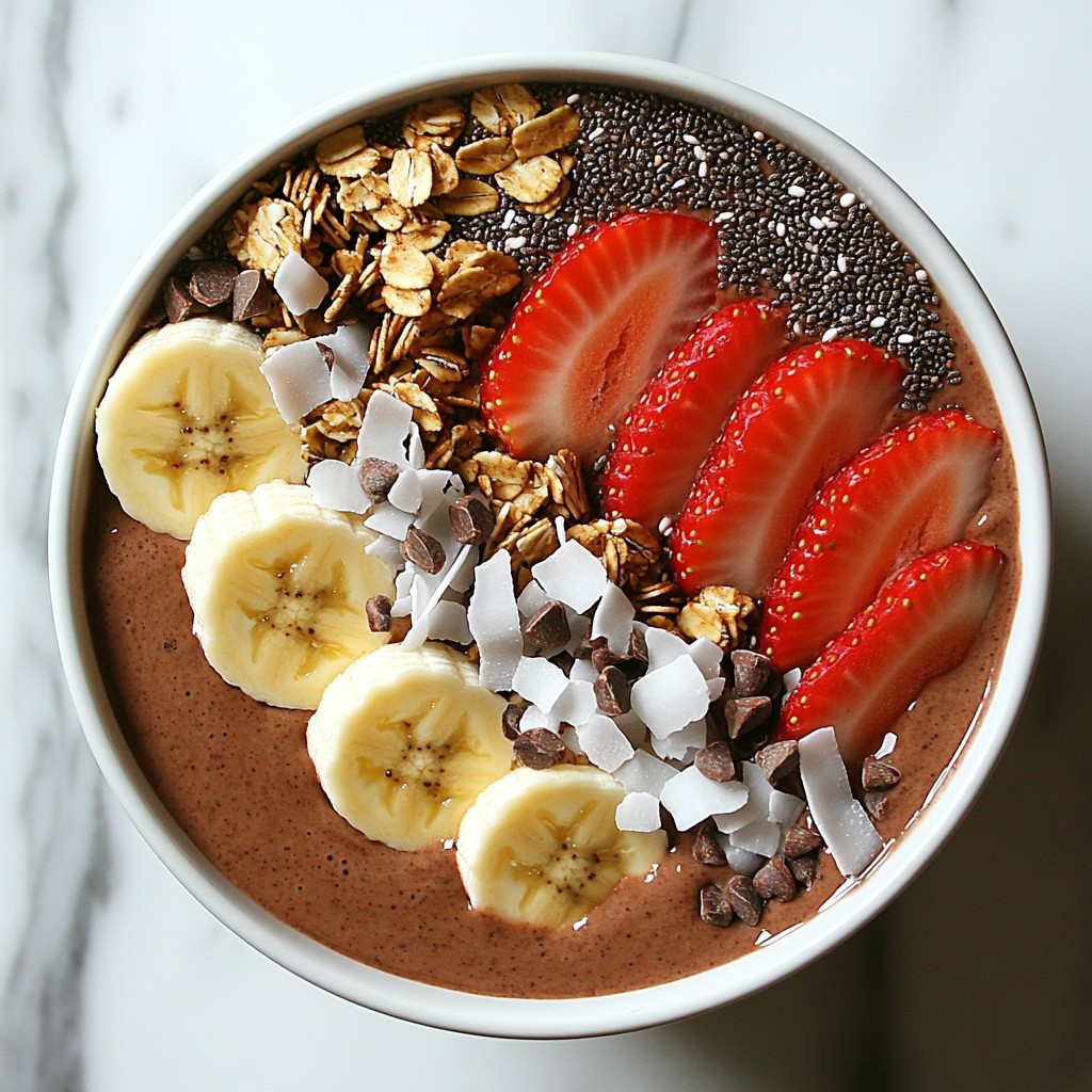 Chocolate Strawberry Smoothie Bowl Delightful Treat
