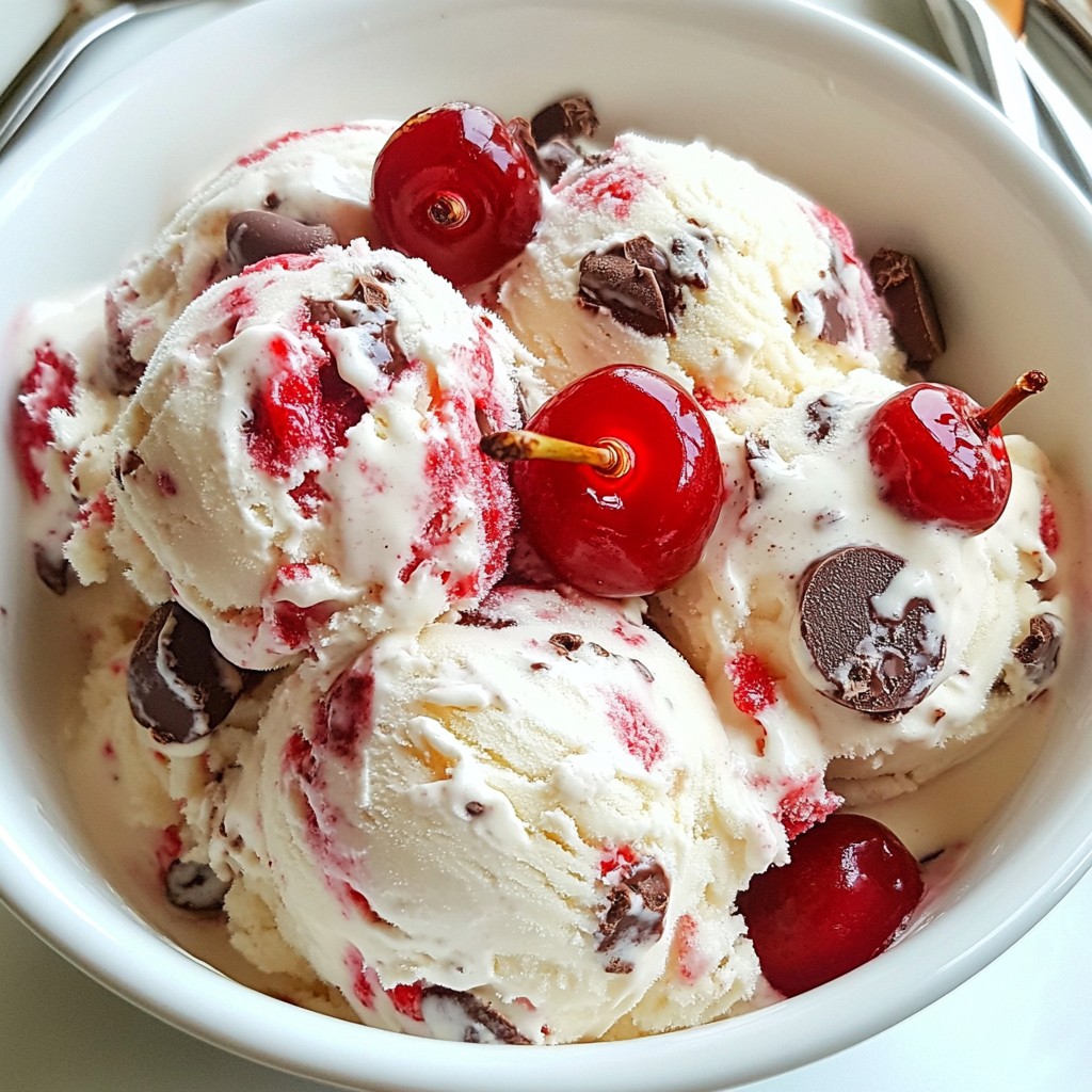 Cherry Chocolate Chip Ice Cream Delightful Summer Treat