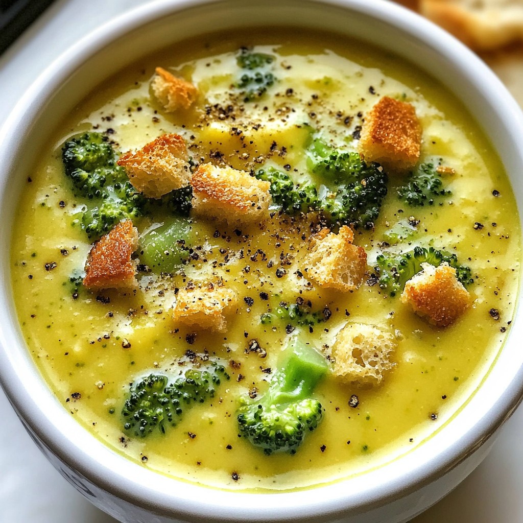 Cheesy Broccoli Cheddar Soup Simple and Creamy Recipe