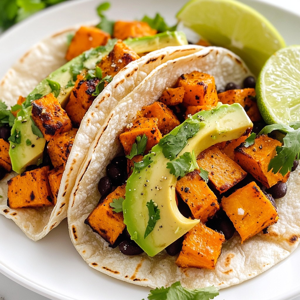 Savory Sweet Potato Black Bean Tacos Recipe