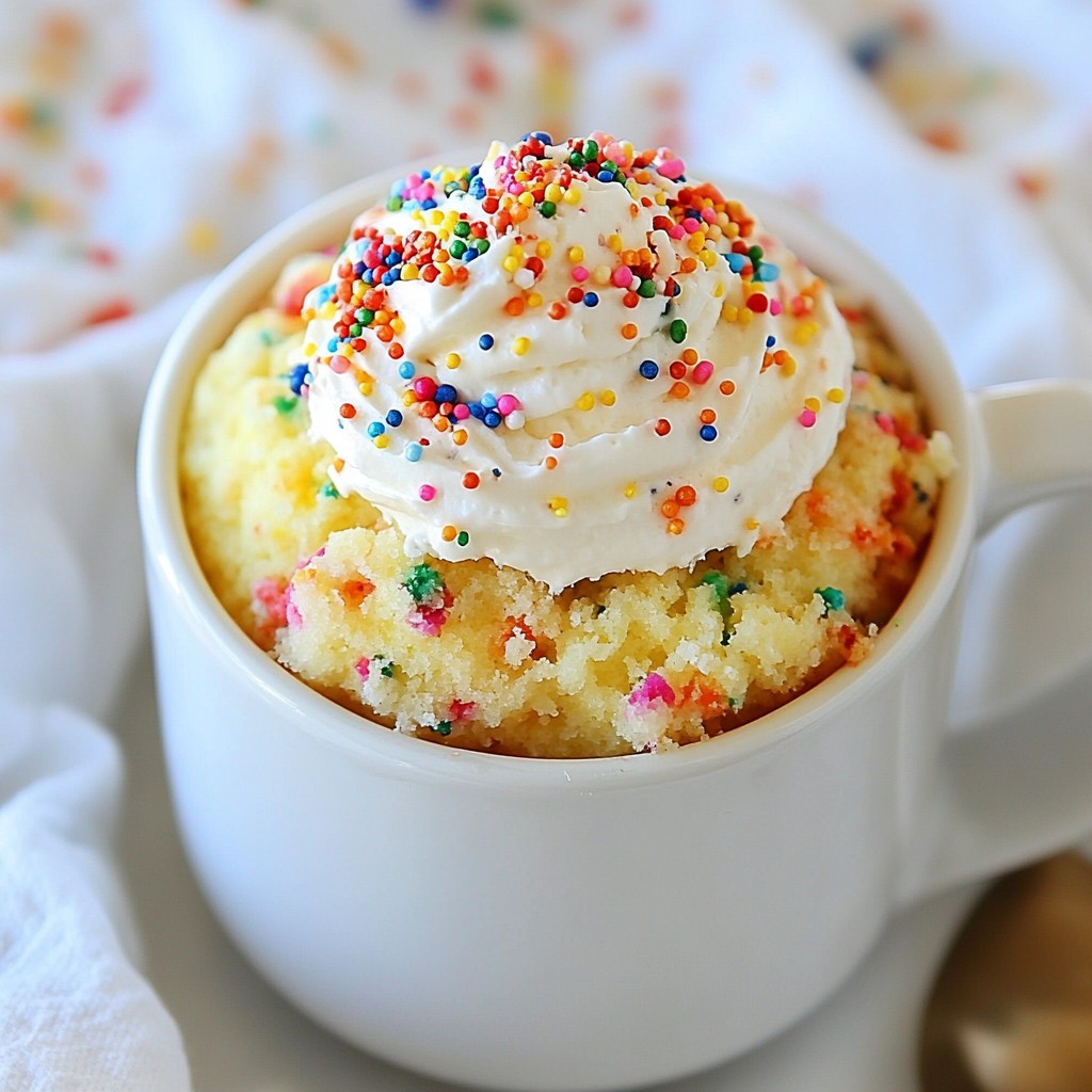 Funfetti Mug Cake Quick and Tasty Treats